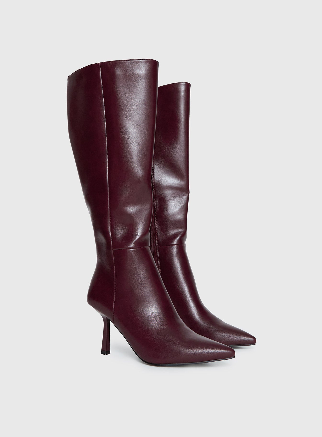 Harrie Knee High Boots Burgundy