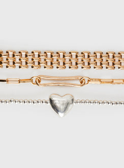 Bracelet  Two-toned, multi styles, lobster clasp fastening