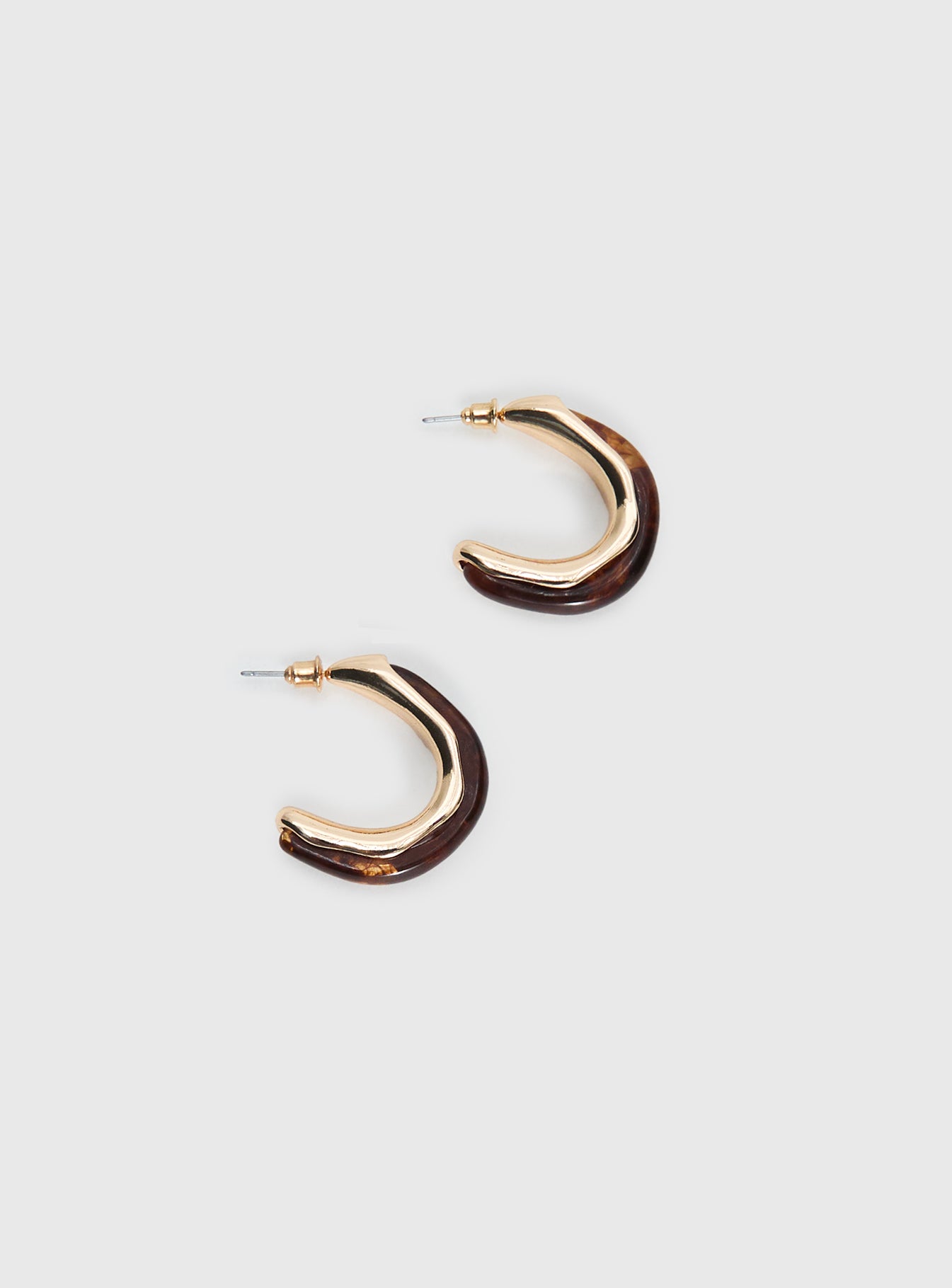 Still Love Hoop Earrings Gold / Brown