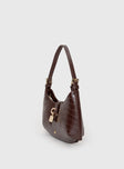 Shoulder bag Short strap, gold-toned hardware, zip fastening, internal pockets