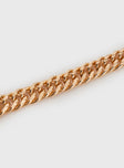 Gold-toned bracelet Chunky design, lobster clasp fastening