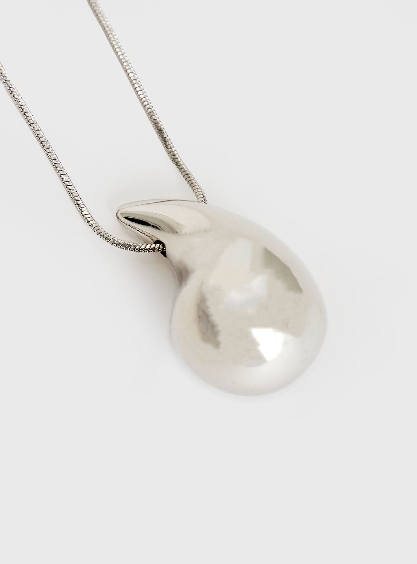 Necklace  Silver-toned dainty chain, drop charm  Lobster clasp fastening, adjustable length 