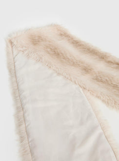 Freeze Fluffy Scarf Beige