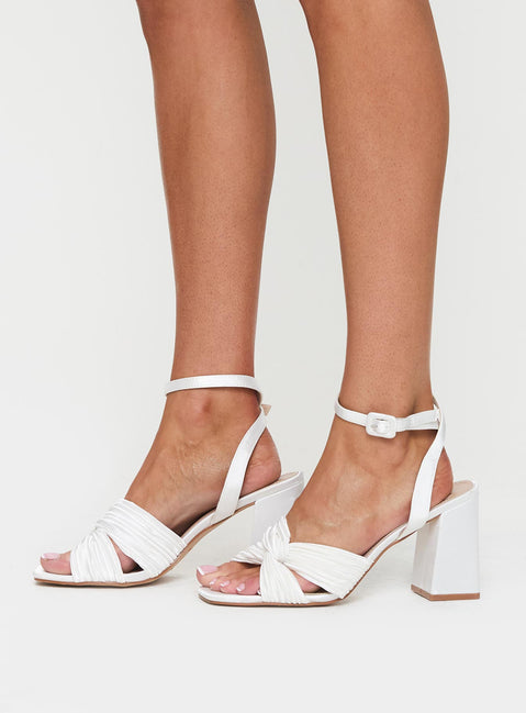 Calista Heels Ivory Satin