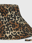 Samual Oversized Bucket Hat Leopard