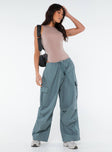 Princess Polly high-rise  Utility Pants Slate