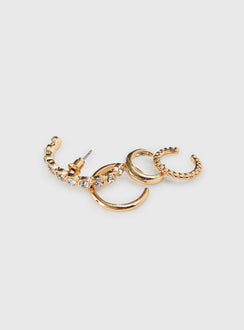 Life In Luxury Ear Cuff Set Gold
