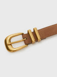 Belt Suede material, gold-toned buckle fastening Princess Polly Lower Impact 