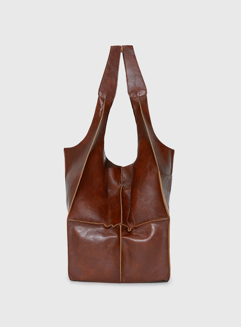 No One Else Oversized Tote Bag Brown