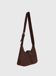 Orange County Faux Suede Bag Brown