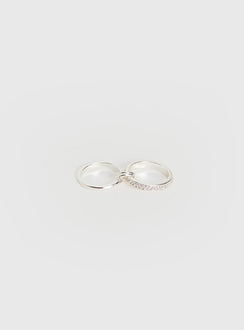 Something Sweet Stacked Ring Silver