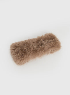 Nephele Fluffy Headband Taupe
