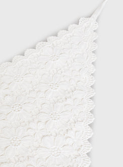 Pinot Lace Hair Scarf White