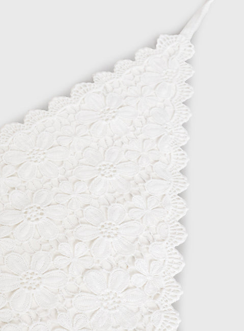 Pinot Lace Hair Scarf White