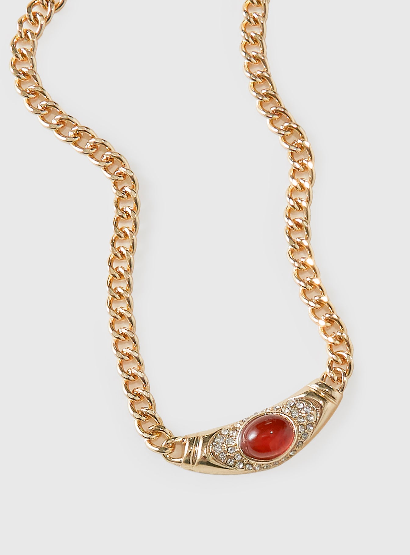 No Place Like Home Necklace Gold / Red