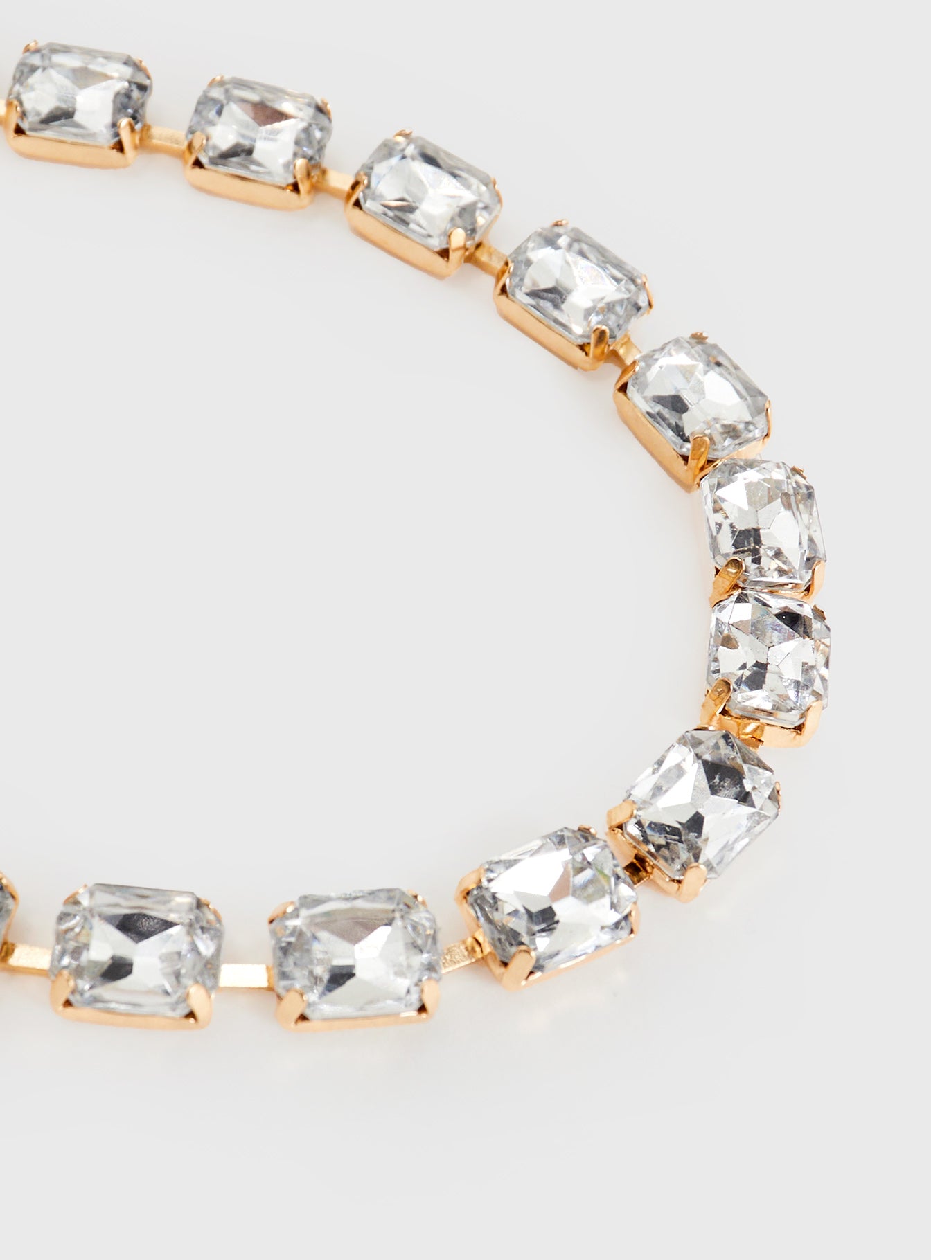 Gold-toned chain belt Diamante detail, lobster clasp fastening