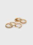 Satine Ring Pack Gold