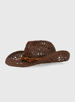 Hazie Cowboy Hat Dark Brown