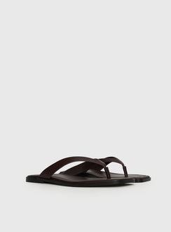 Alara Flat Thong Sandals Brown