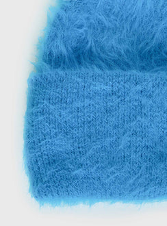 Caevia Fluffy Beanie Cobalt
