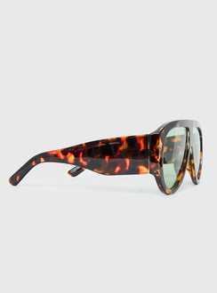 Nobody But You Übergroße Sonnenbrille Schildpatt