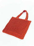 Tote bag Crochet material Fixed shoulder straps