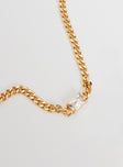 Gold plated necklace High shine, chain style, lobster clasp fastening