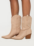 Jessie Cowboy Boots Beige