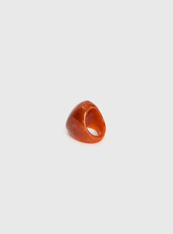 Hailley Resin Statement Ring Brown