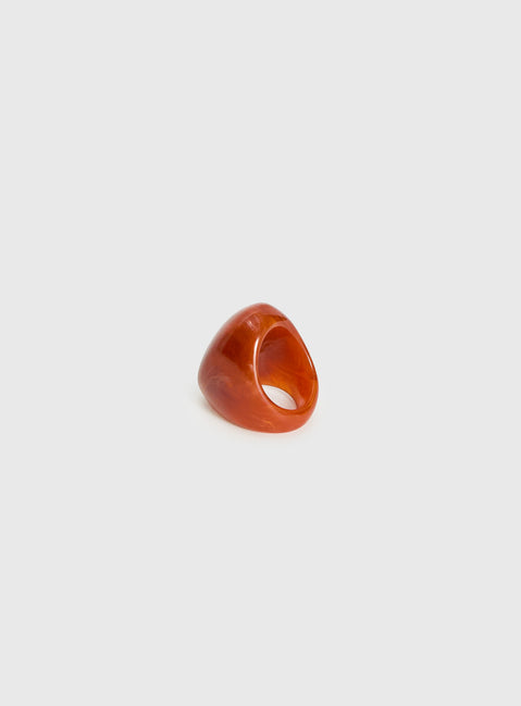 Hailley Resin Statement Ring Brown