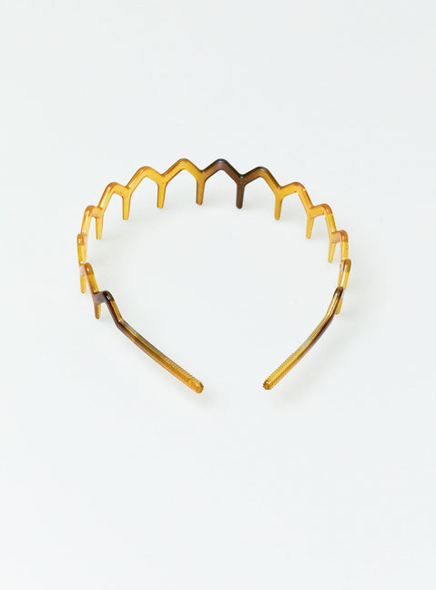 Headband Tort print Zig zag design Lightweight Thin band