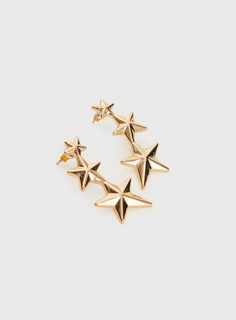 Starry Night Earrings Gold