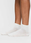 Vandon Crew Sock White