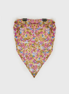 Floral headband Scarf design, elasticated band