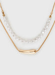 Pearled Necklace Gold