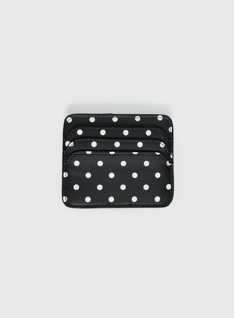 Kiss Of Life Cardholder Black Polka