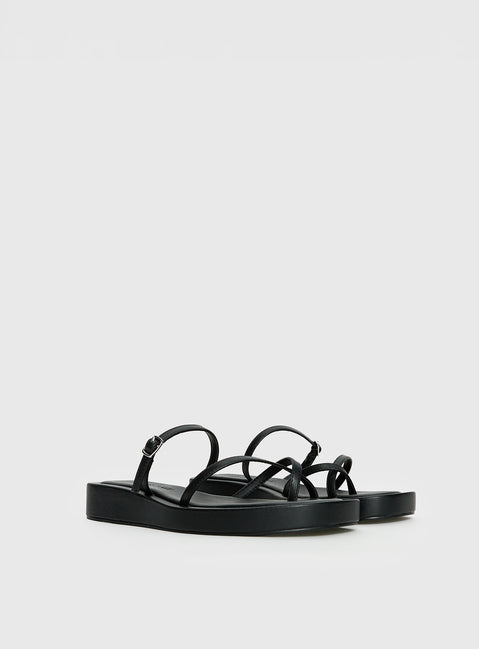 Riki Mini Belt Sandals Black