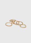 Casen Ring Set Gold