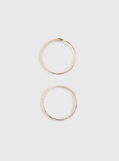 Glitter And Honey Diamante Bracelet Pack Gold