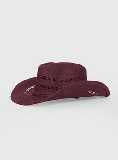 Mid Morning Cowboy Hat Burgundy