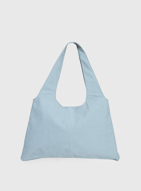 Tell The Truth Studded Faux Suede Bag Blue