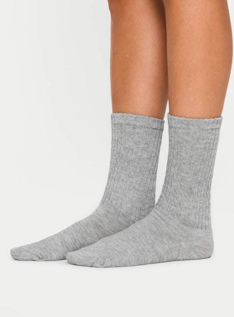 One For Me Socks Grey Marle