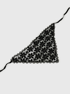 Lilibette Crochet Hair Bandana Black