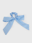 Scrunchie Gingham print, elasticated band, bow detail