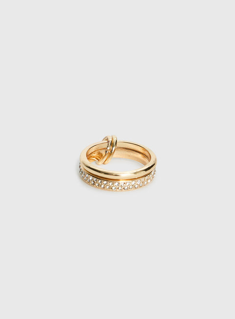 Something Sweet Stacked Ring Gold