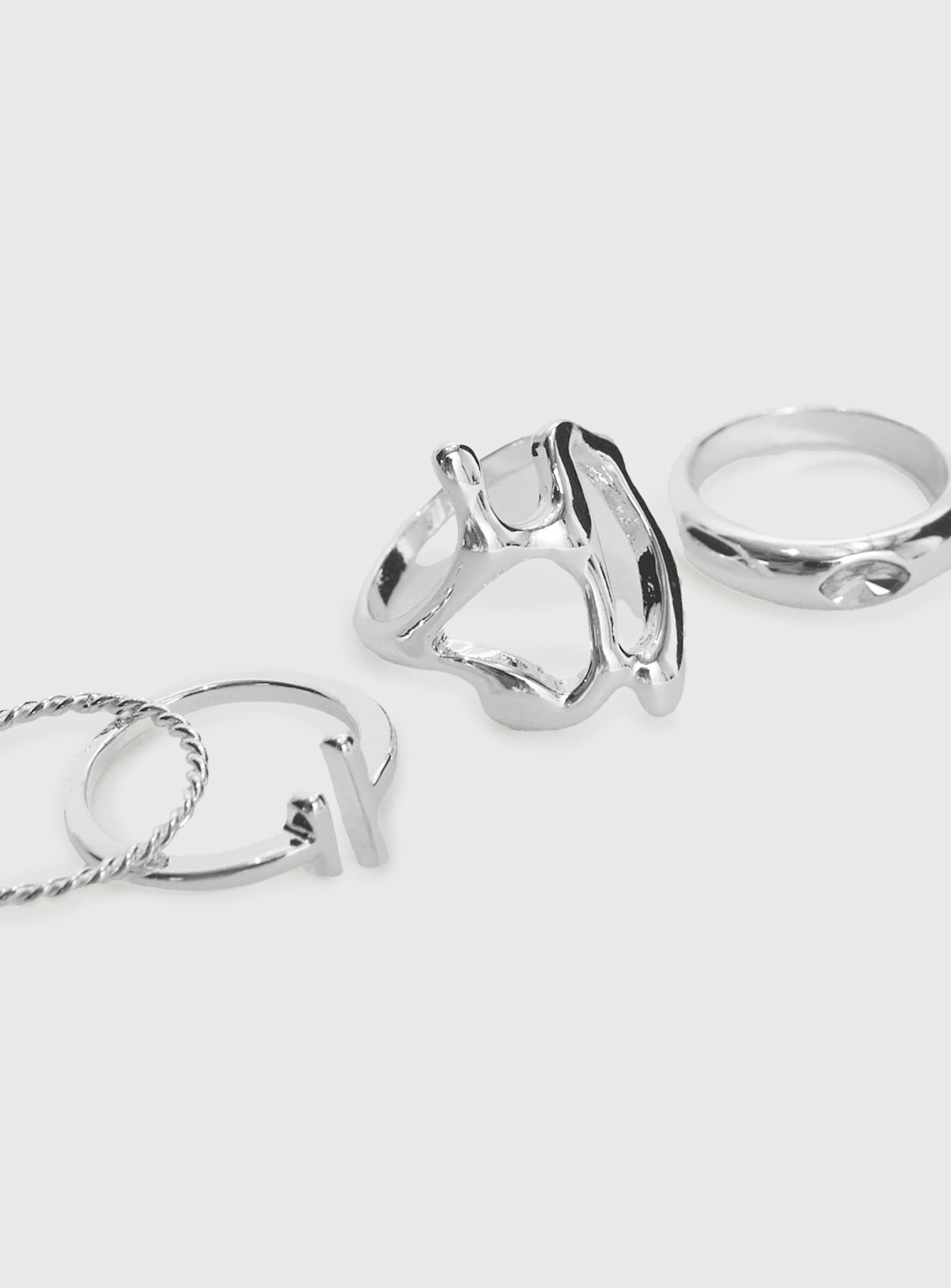Better Together Ring Set Silver