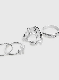 Better Together Ring Set Silver