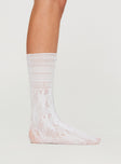 Arneway White Frill Sock White