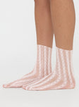 Spanlow Sheer Socks Pink