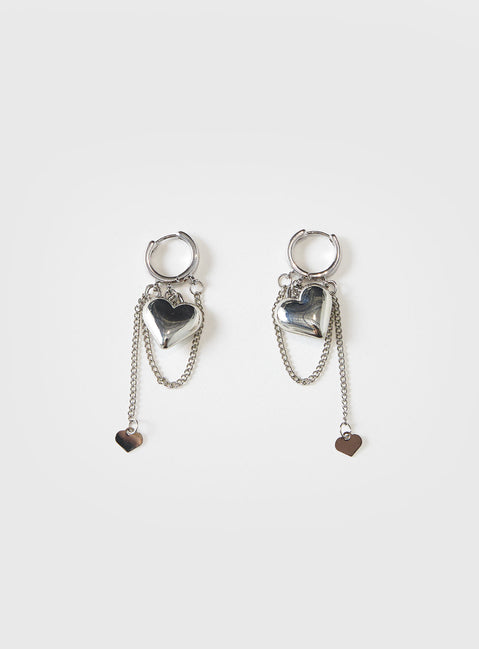 We Found Love Earrings Silver